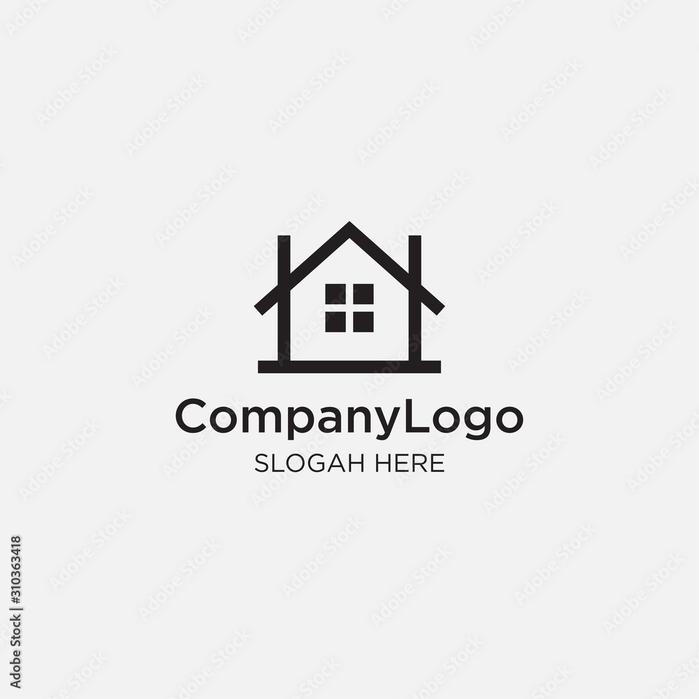 Real estate logo design. modern and elegant style design. business logo design template