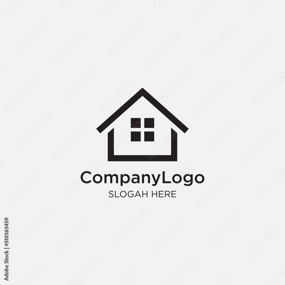 Real estate logo design. modern and elegant style design. business logo design template
