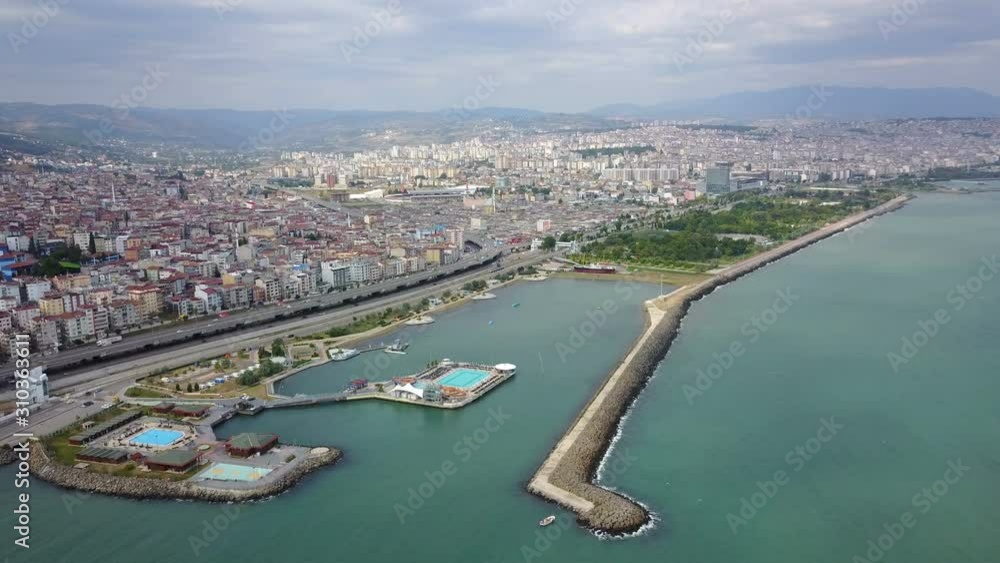 North Black Sea coast and port city of Samsun, Turkey North Black Sea coast and port city of Samsun, Turkey