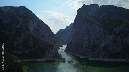 Grande Sahinkaya Canyon and river bed of Kizilirmak, Samsun, Turkey photo