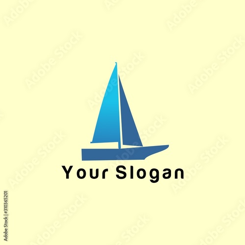 Boat Logo Logo, with a simple and elegant design, uses illustration eps 10.