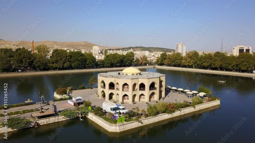Panoramic, aerial view of Tabriz from El Golu, Iran Panoramic, aerial view of Tabriz from El Golu, Iran