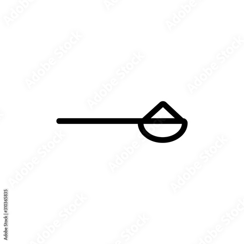 Dose of medicine icon vector. A thin line sign. Isolated contour symbol illustration
