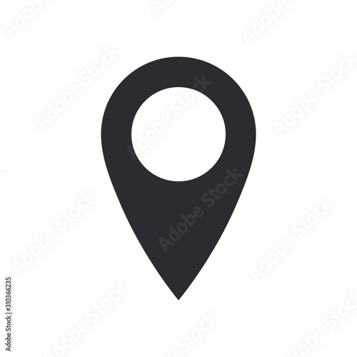 Vector icon search map. location place - Map pointer icon. GPS location symbol - Map pin. Map pointer icon. GPS location.