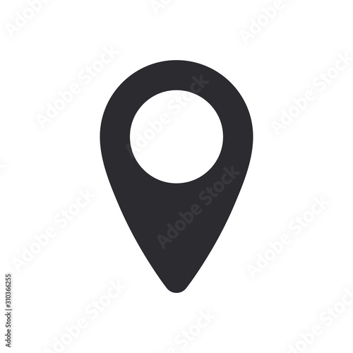 Vector icon search map. location place - Map pointer icon. GPS location symbol - Map pin. Map pointer icon. GPS location.