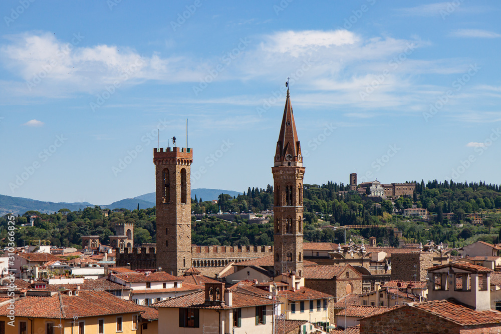 The Bargello Palazzo del Bargello and the Badia Fiorentina in Florence