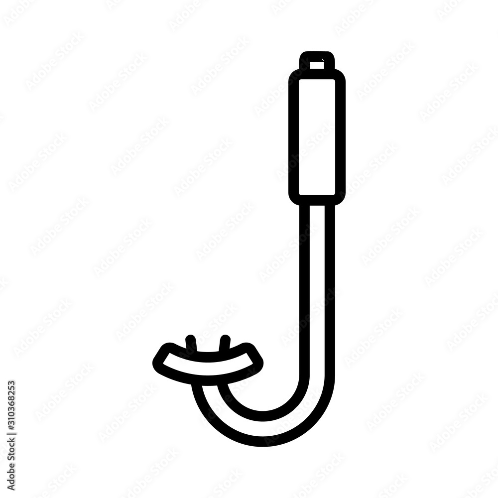 Underwater mask icon vector. A thin line sign. Isolated contour symbol illustration Underwater mask icon vector. A thin line sign. Isolated contour symbol illustration