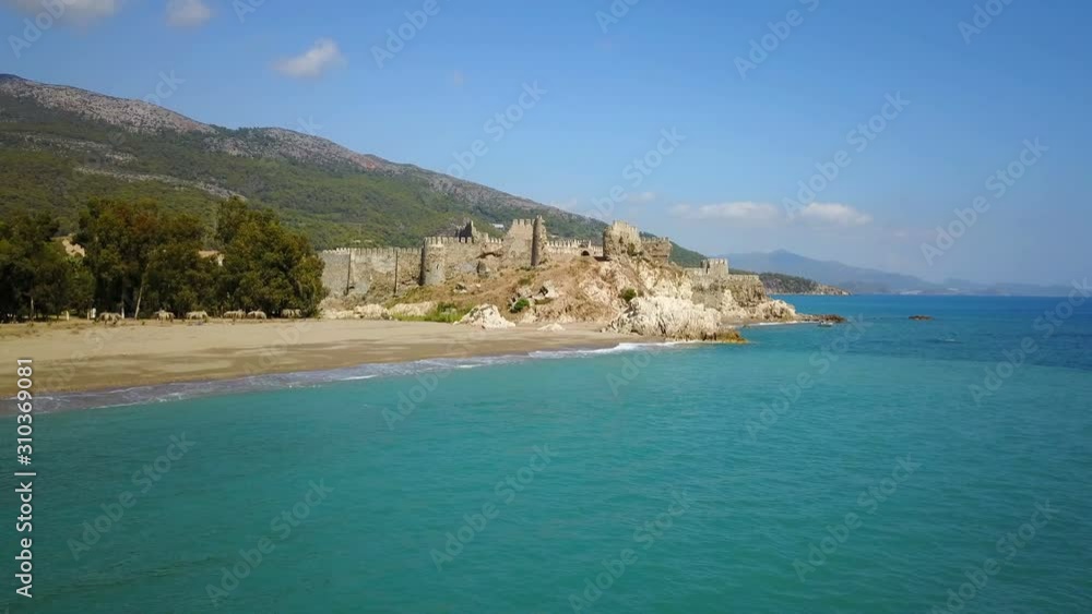 Crusades Mamure Castle, Mediterranean Sea, South Coast Mersin, Turkey Crusades Mamure Castle, Mediterranean Sea, South Coast Mersin, Turkey