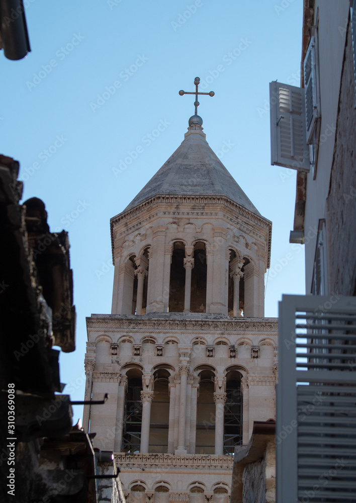 Saint Domnius Bell Tower in Split Old Town, Croatia