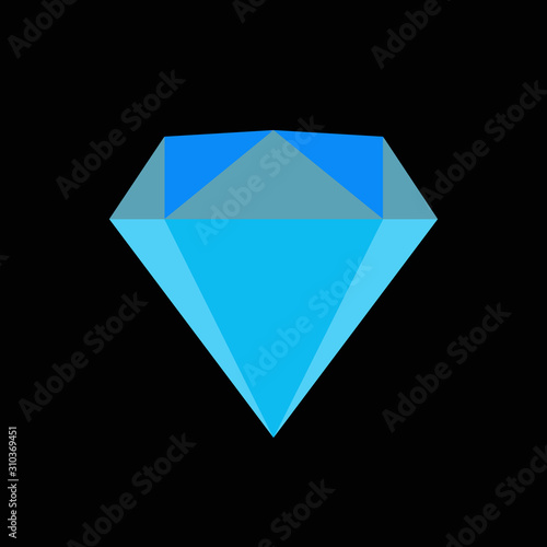 vector illustration of diamond blue
