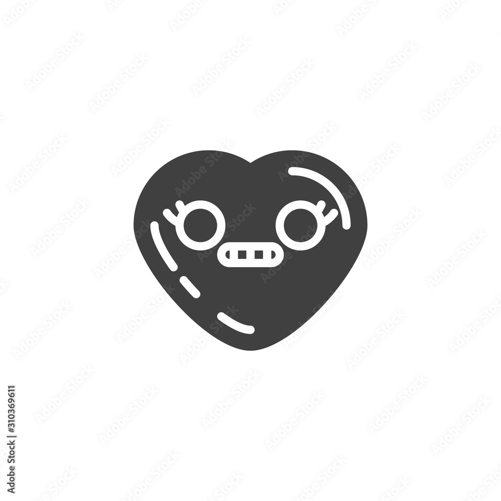 Grimacing face emoji vector icon. filled flat sign for mobile concept and web design. Shocked heart shape emoticon glyph icon. Love symbol, logo illustration. Vector graphics Grimacing face emoji vector icon. filled flat sign for mobile concept and web design. Shocked heart shape emoticon glyph icon. Love symbol, logo illustration. Vector graphics
