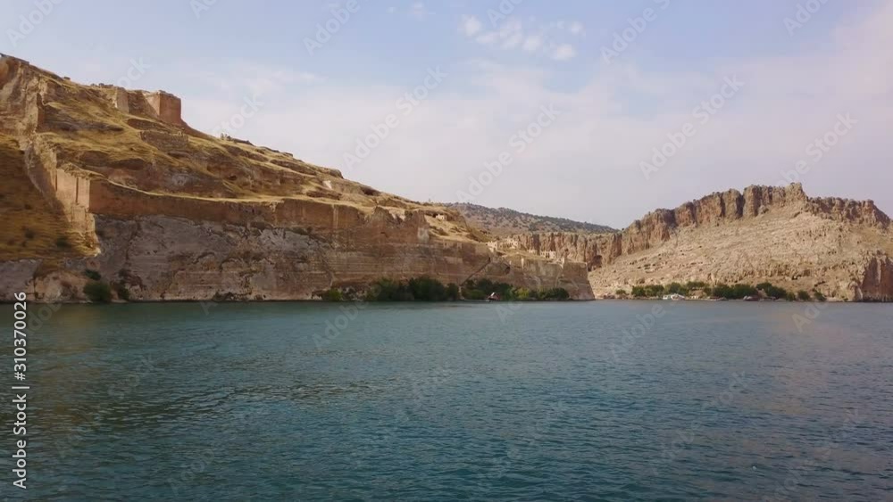 Rum Kale walls on Euphrates or Firat River, Halfeti, Urfa Rum Kale walls on Euphrates or Firat River, Halfeti, Urfa