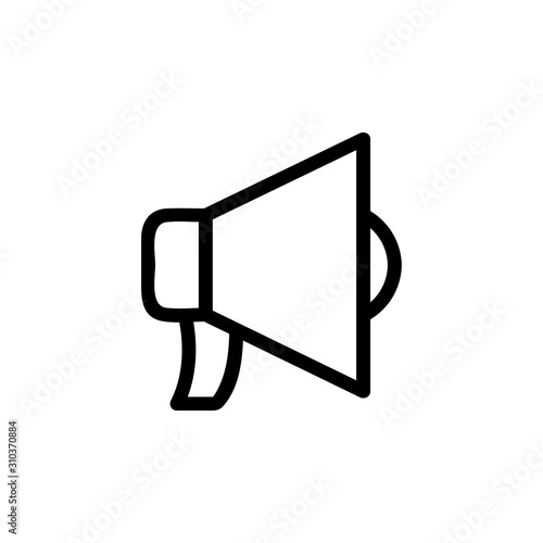 mouthpiece icon vector. A thin line sign. Isolated contour symbol illustration