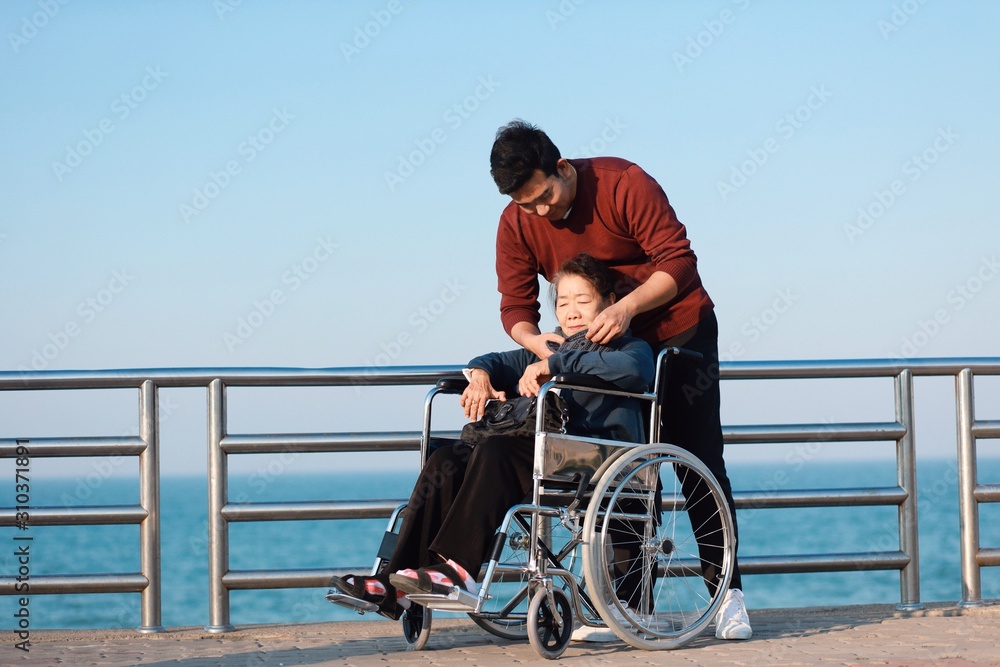Obraz premium man in wheelchair