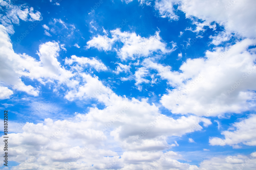 Obraz premium Clear blue sky with cloudy as a background wallpaper, pastel sky wallpaper