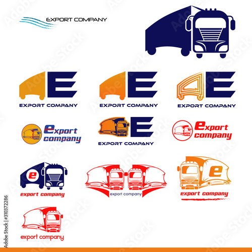 Vector Export product logo set