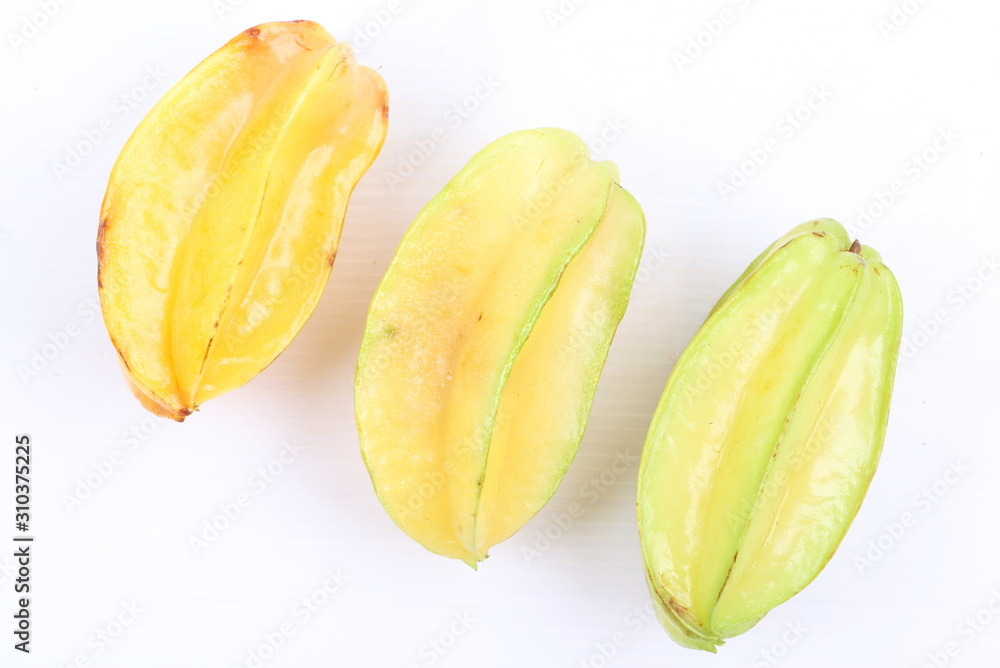 Star apple isolated on white background Star apple isolated on white background