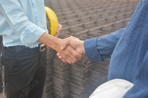 Close up businessman Shake hands agreement business deal corporate partnership,People hands shake