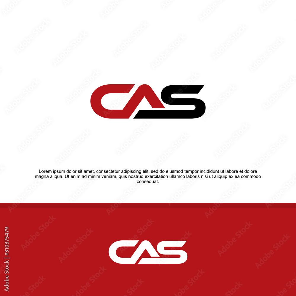 CAS initials logo, combined overlap logo letters Stock Vector | Adobe Stock