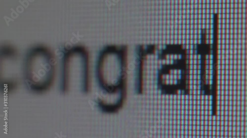 Text typing in macro mode. Congratulations and congrats. To congratulate on holidays.