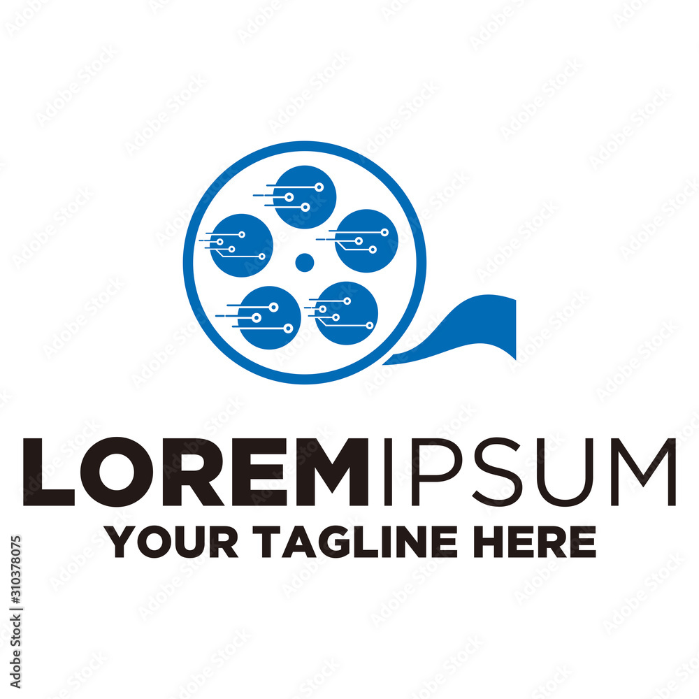 Obraz premium Roll Film IT Logo Template