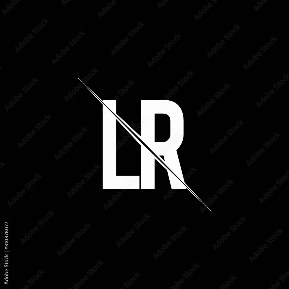 LR logo monogram with slash style design template Stock ベクター | Adobe Stock