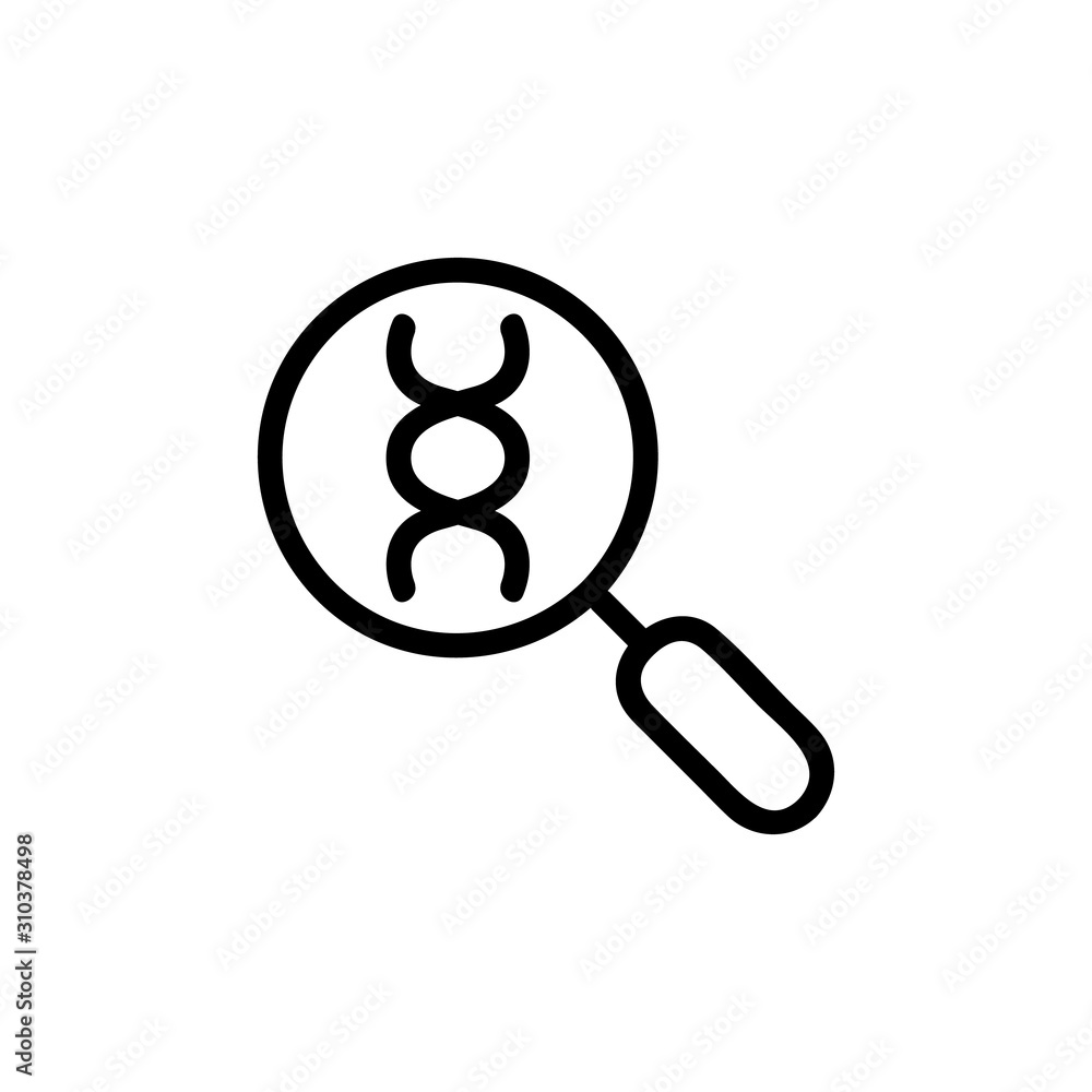 study of chemical analysis icon vector. A thin line sign. Isolated contour symbol illustration study of chemical analysis icon vector. A thin line sign. Isolated contour symbol illustration