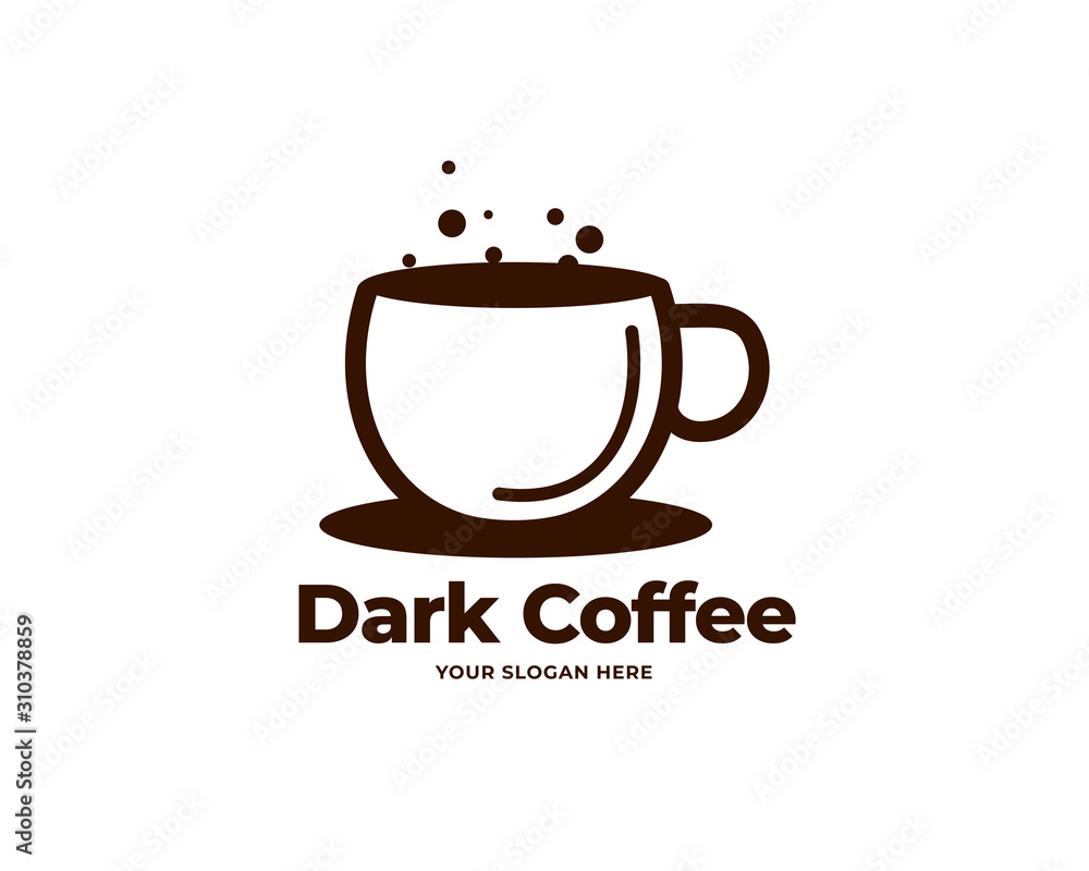 dark coffee design logo vector dark coffee design logo vector