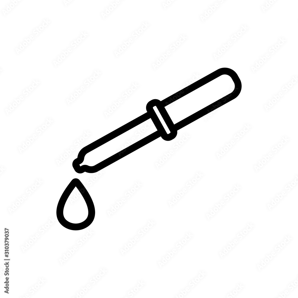 test tube with liquid vector icon. A thin line sign. Isolated contour symbol illustration test tube with liquid vector icon. A thin line sign. Isolated contour symbol illustration