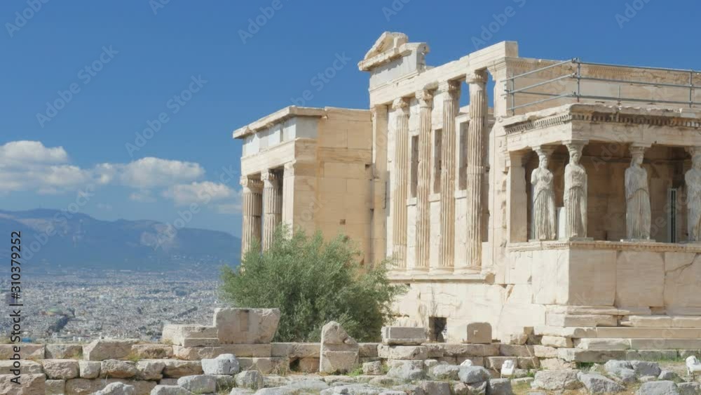 Acropolis, Athens, Greece, Timelapse, zoom in, 4k Acropolis, Athens, Greece, Timelapse, zoom in, 4k