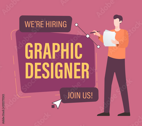 We are hiring graphic designer, creative people, artist