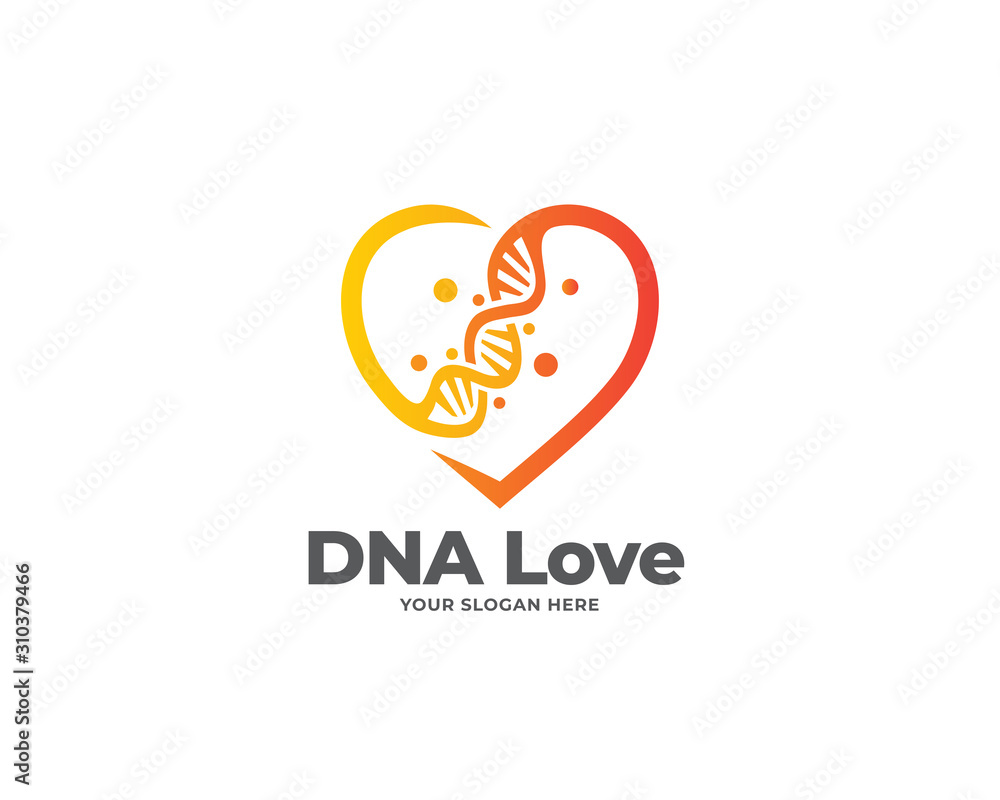 love dna logo designs vector