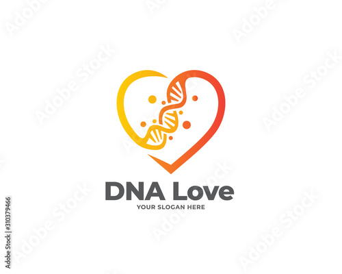 love dna logo designs vector