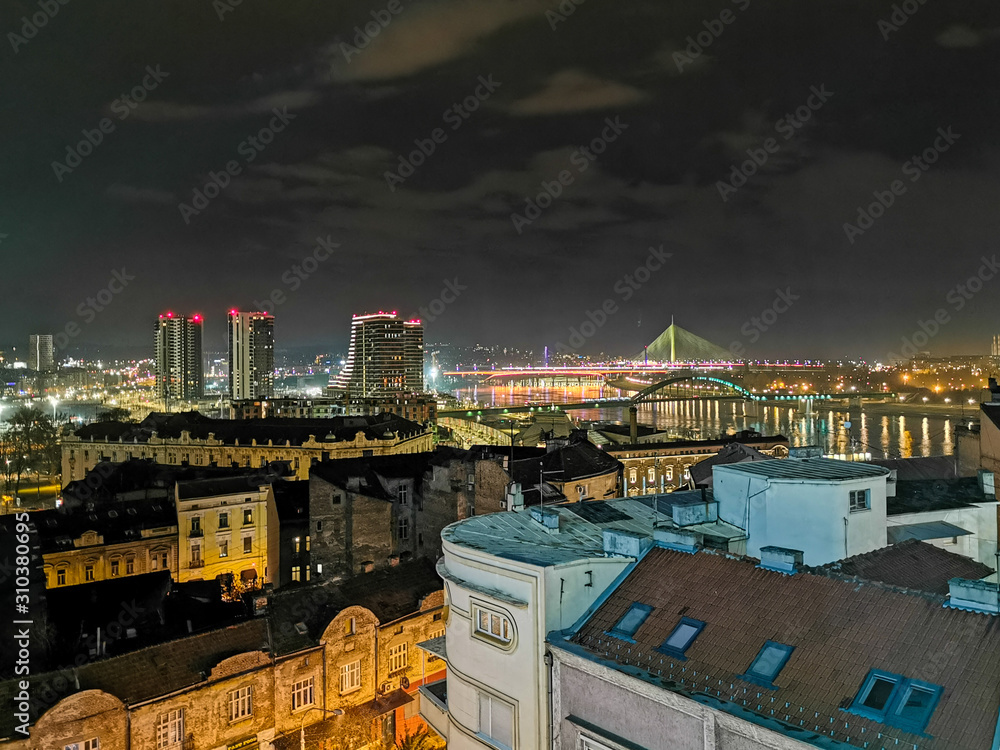 Naklejka premium city at night