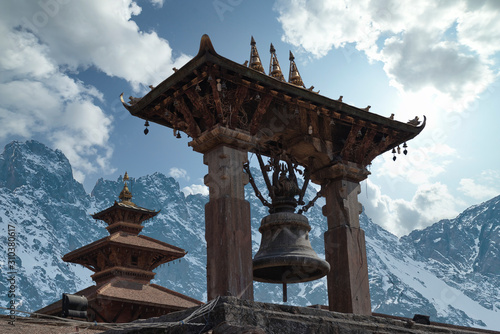 ancient Nepali city of Himalayas. photo