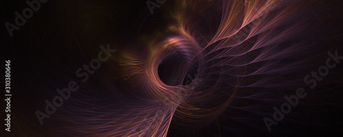 Circular abstract fractal background