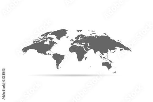 world globe map icon. Vector illustration isolated.