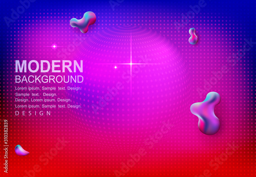 A magnificent background of red and blue shade with abstract geometric shapes