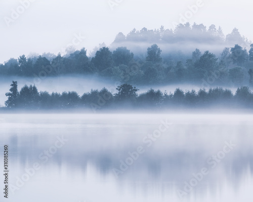 Fog over lake