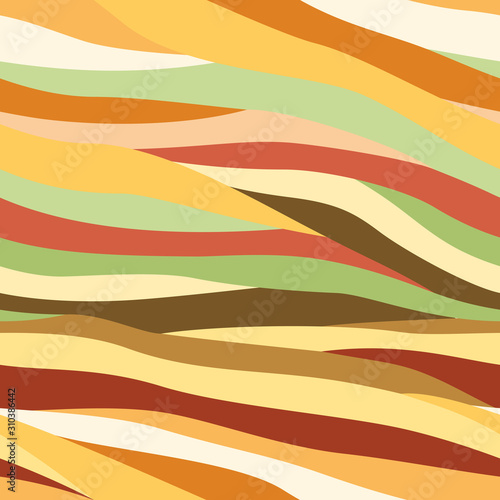 Safari camouflage lines. Geometric seamless pattern. Multicolored stripes. Vector illustration. 