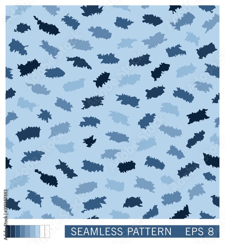 Seamless pattern. Random splinters with a grunge jagged edges. Vector texture.