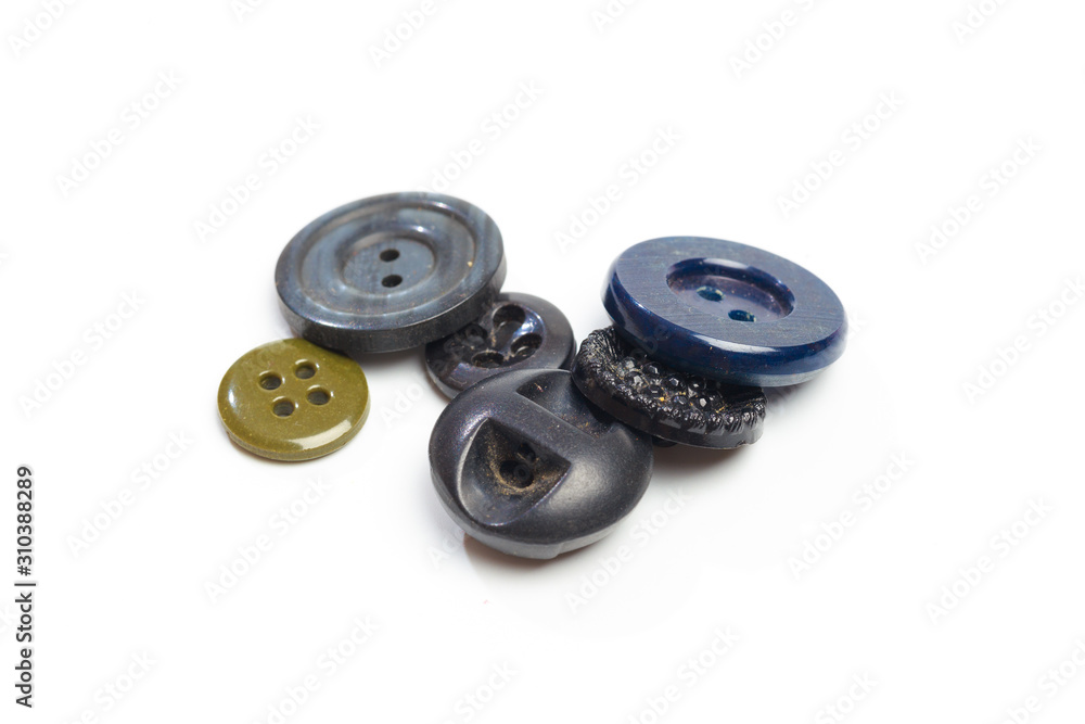 Buttons for clothes on white background using for concept of Button Day. - Image Buttons for clothes on white background using for concept of Button Day. - Image