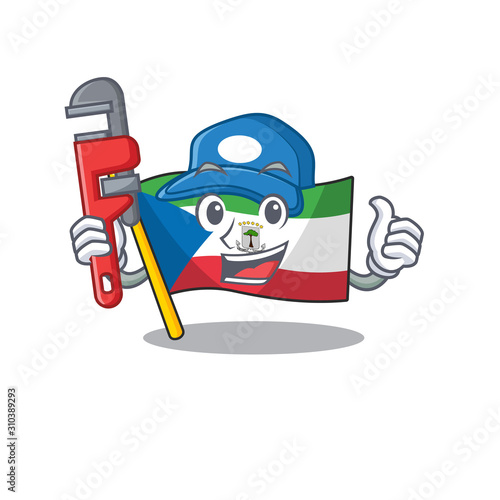 Smart Plumber flag equatorial guinea Scroll on cartoon character design