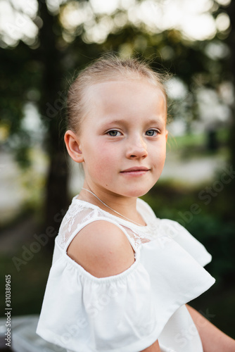 Girl looking at camera photo