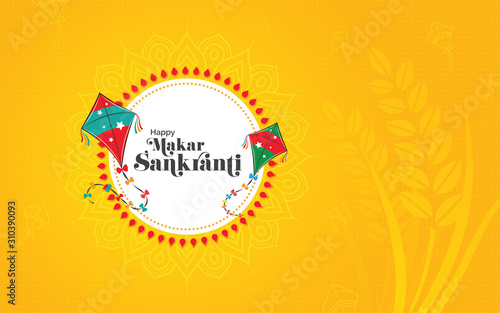 Happy Makar Sankranti Festival Background
