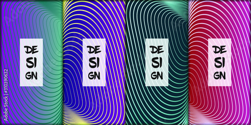 Minimal covers design. Colorful linear patterns. Vibrant background for screen, poster, banner, wallpaper, social media post