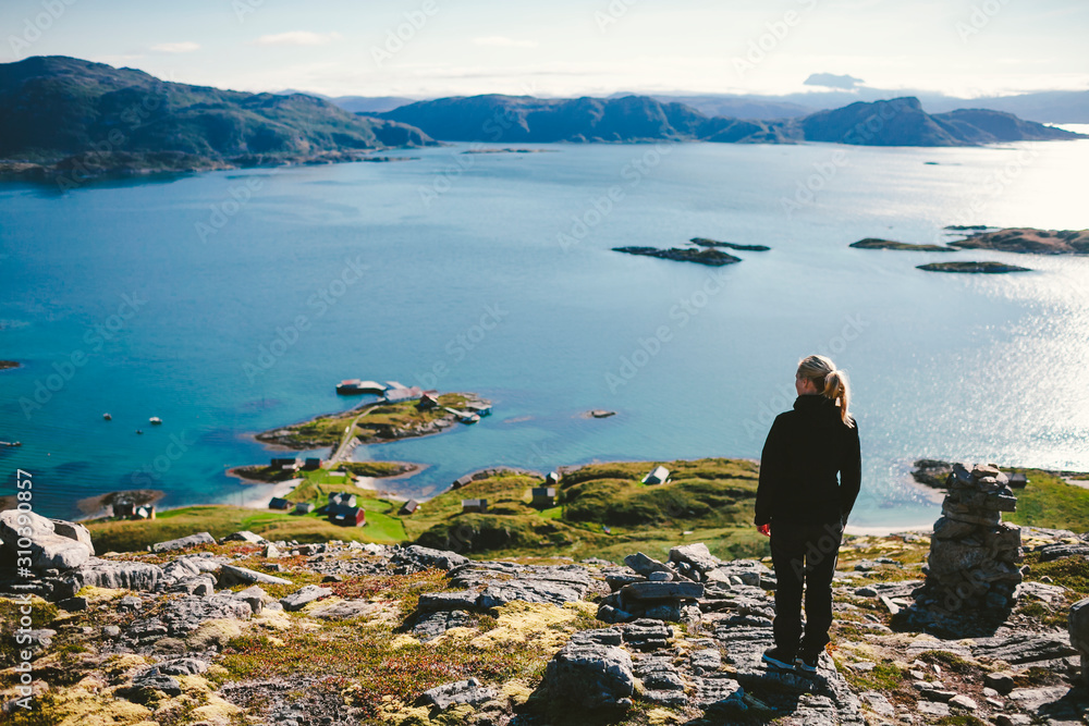 Woman looking at sea Woman looking at sea