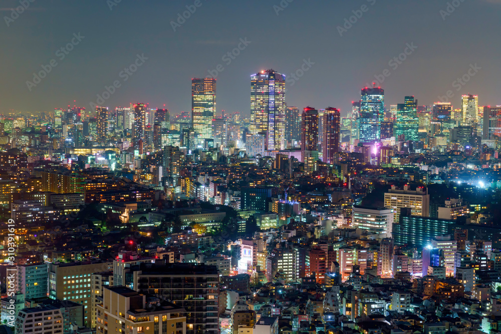 東京の夜景　六本木方面