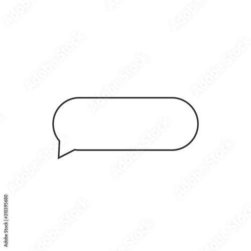 Speech bubble, speech balloon, chat bubble line art vector icon for apps and websites eps 10