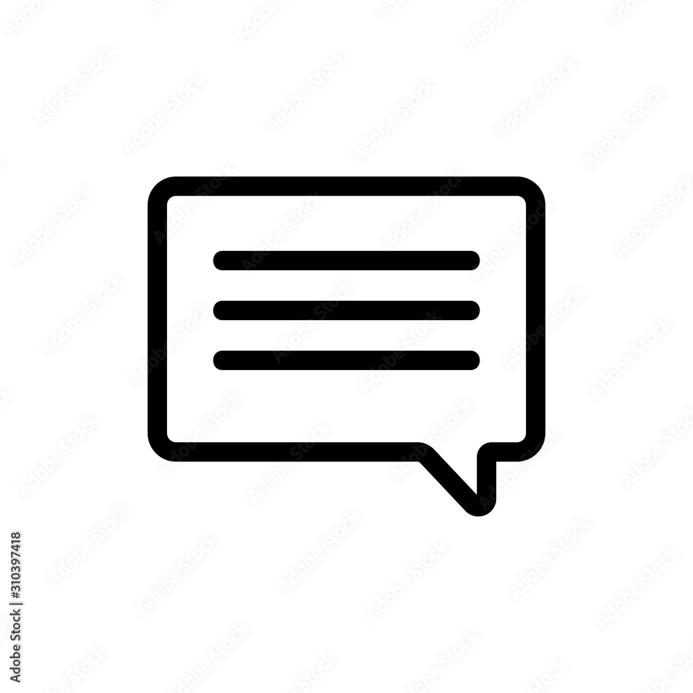 message with the test icon vector. A thin line sign. Isolated contour symbol illustration message with the test icon vector. A thin line sign. Isolated contour symbol illustration